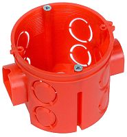 Коробка установочная Промрукав СП 68x62 блочная красный (140шт) картинка 